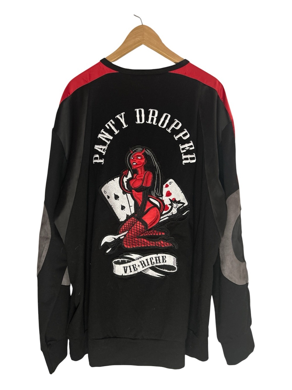 NWT Vie+Riche Paris "Panty Dropper" Graphic Colorblock Sweatshirt 2XL Style 3335